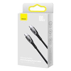 BASEUS Kabel za hitro polnjenje Glimmer Series USB-C 480 Mb/s PD 100 W 2 m črn