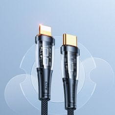 Joyroom Kabel z inteligentnim izklopom USB-C - iPhone Lightning 1,2 m - črn
