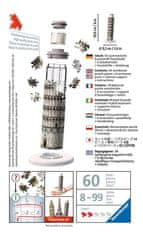 Ravensburger 3D sestavljanka Mini poševni stolp v Pisi 54 kosov