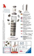 Ravensburger 3D sestavljanka Mini poševni stolp v Pisi 54 kosov