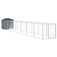 Vidaxl Pasja uta s streho antracitna 117x813x123 cm pocinkano jeklo