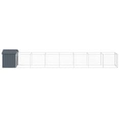 Vidaxl Pasja uta s streho antracitna 117x813x123 cm pocinkano jeklo