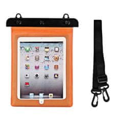 HURTEL Vodotesna torbica za tablico iz PVC-ja z nastavljivim pasom Outdoor - oranžna