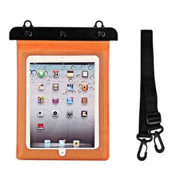 HURTEL Vodotesna torbica za tablico iz PVC-ja z nastavljivim pasom Outdoor - oranžna