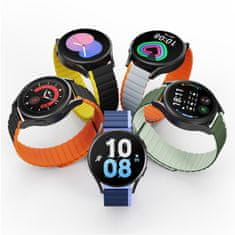slomart Univerzalni magnetni trak samsung galaxy watch 3 45mm / s3 / huawei watch ultimate / gt3 se 46mm dux ducis strap (22mm ld različica) - črna/rumena