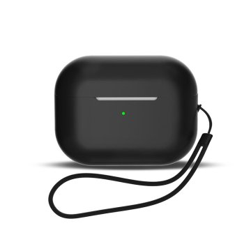 HURTEL Silikonski etui za slušalke AirPods 1 / 2 + trak za zapestje črn