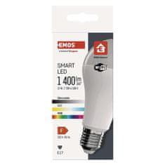 Emos LED žarnica GoSmart A65 / E27 / 14 W (94 W) / 1 400 lm / RGB / zatemnilna / WiFi