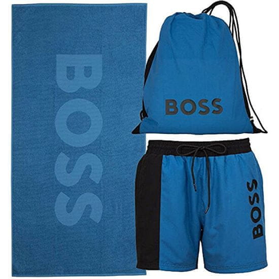 Hugo Boss BOSS moški komplet - kopalne hlače, brisača in torba 50492907-420