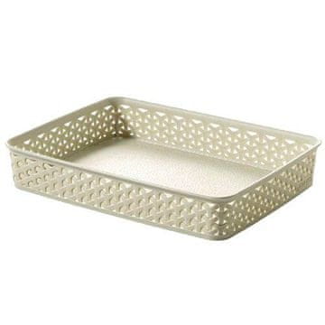 Curver RATTAN plastična košara smetana 36x26x6cm "Y" STYLE