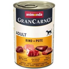Animonda GranCarno konzerve za pse - govedina + puran 400 g