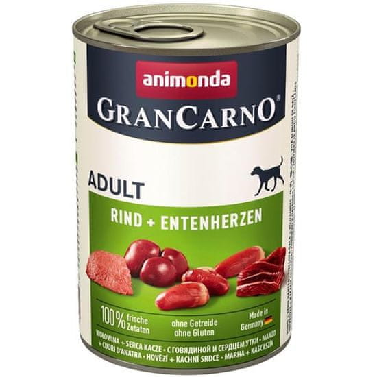 Animonda GranCarno konzerve za pse - govedina + raca 400 g