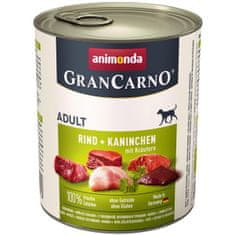 Animonda GranCarno konzerva za pse - govedina + zajec + zelišča 800 g
