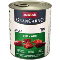 Animonda GranCarno konzerve za pse - govedina, divjačina 800 g