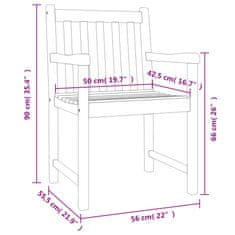 Vidaxl Vrtni stoli 4 kosi 56x55,5x90 cm trden akacijev les