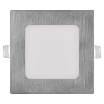 Emos LED panel NEXXO, vgradni, kvadratni, srebrn, 7W, nastavljiva CCT