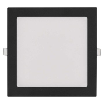 Emos LED panel NEXXO, vgradni, kvadratni, črn, 18W, nastavljiva CCT