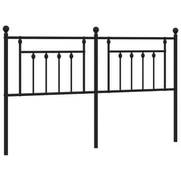 Vidaxl Kovinsko nadomestno vzglavje črno 160 cm