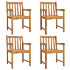 Vidaxl Vrtni stoli 4 kosi 56x55,5x90 cm trden akacijev les