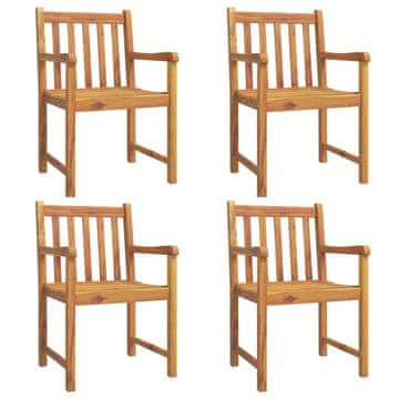 Vidaxl Vrtni stoli 4 kosi 56x55,5x90 cm trden akacijev les