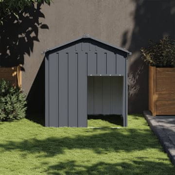 Vidaxl vidaXL Pasji boks s streho antraciten 117x103x123 cm jeklo