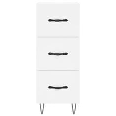Vidaxl Visoka omara bela 34,5x34x180 cm inženirski les