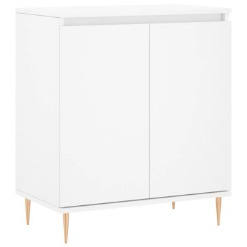 Vidaxl Komoda bela 60x35x70 cm inženirski les
