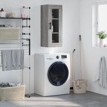Vidaxl vidaXL Stenska omarica siva sonoma hrast 34,5x34x90 cm