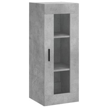 Vidaxl Stenska omarica betonsko siva 34,5x34x90 cm
