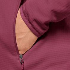 Jack Wolfskin Športni pulover bordo rdeča 170 - 172 cm/L Peak Grid Fleece W