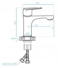 shumee Črna samostoječa umivalniška armatura Sagra s klik-klak zamaškom