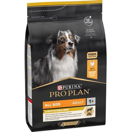 Purina Pro Plan Dog Adult ALL SIZES Light/Sterilised Chicken 3 kg