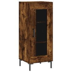 Vidaxl Visoka omara dimljeni hrast 34,5x34x180 cm inženirski les