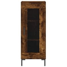 Vidaxl Visoka omara dimljeni hrast 34,5x34x180 cm inženirski les