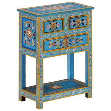 Vidaxl Komoda turkizna 55x30x76 cm trden mangov les