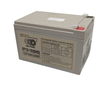 Outdo OT12-12(HD) svinčen akumulator za ciklično uporabo OT12-12(HD) • 12V 14Ah • GEL|VRLA • DXŠXV: 151x98x96