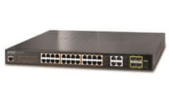 Planet GS-4210-24P4C Stikalo L2, 28x1Gb, 4x1Gb SFP, 24x PoE 802.3at 220W