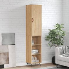 Vidaxl Visoka omara sonoma hrast 34,5x34x180 cm inženirski les