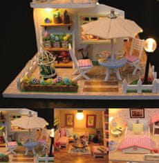 Dvěděti Dva otroka Miniaturna hiša Pink House