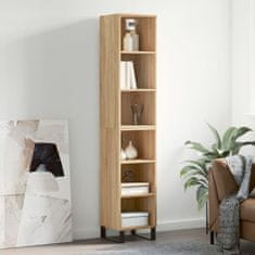 Vidaxl Visoka omara sonoma hrast 34,5x32,5x180 cm inženirski les