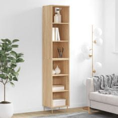 Vidaxl Visoka omara sonoma hrast 34,5x32,5x180 cm inženirski les