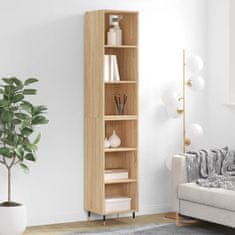 Vidaxl Visoka omara sonoma hrast 34,5x32,5x180 cm inženirski les