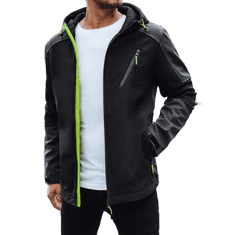 Dstreet Moška softshell jakna s kapuco ASHA črna tx4469 M