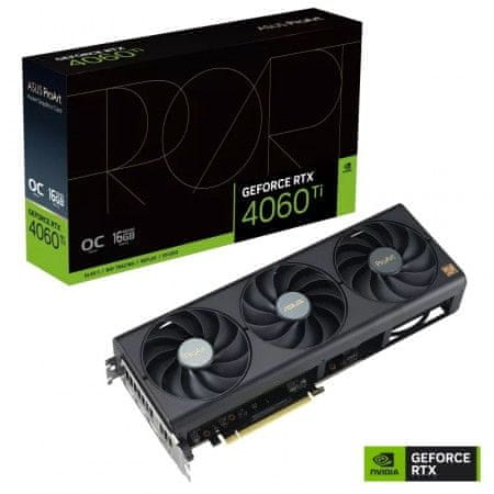 ASUS ProArt GeForce RTX 4060 Ti OC grafična kartica, 16 GB GDDR6 (90YV0JH2-M0NA00)