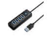 PW4U-U3-015 USB hub, 4x USB 3.0, črn