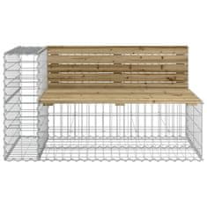 Vidaxl Vrtna gabionska klop 244x71x65,5 cm impregnirana borovina