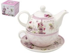 Bella Fiore Porcelanski čajnik 450ml + vrč 350ml EIFFEL