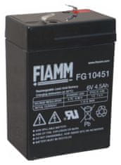 Fiamm FG10451 svinčen akumulator FG10451 • 6V 4,5Ah • AGM|VRLA • DXŠXV: 70x47x101 | Faston 4.8