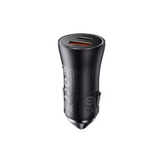 slomart baseus golden contactor max hitri avtomobilski polnilec usb + usb tip c 60 W hitro polnjenje temno siva (cgjm000113)