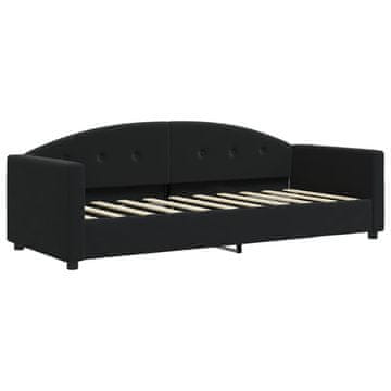 Vidaxl Raztegljiva postelja črna 80x200 cm žamet