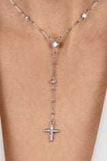 Brilio Silver Brezčasna srebrna ogrlica Rosary NCL113W